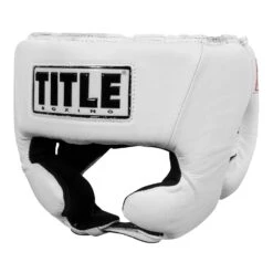 TITLE Boxing USA Boxing Competition Headgear - With Cheeks -Boxing Promotions Shop ACHX WH 1 2
