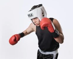 TITLE Boxing USA Boxing Competition Headgear - Open Face -Boxing Promotions Shop ACHX1 WH