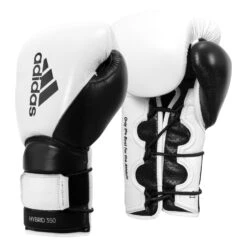 Adidas Hybrid 350 Elite Training Gloves 16 Adidas Hybrid 350 Elite Training Gloves -Boxing Promotions Shop ADIH350TG WH BK 2