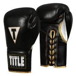 TITLE Boxeo Mexican Leather Lace Training Gloves Quatro 16 TITLE Boxeo Mexican Leather Lace Training Gloves Quatro -Boxing Promotions Shop BATGL4 BK WH 2