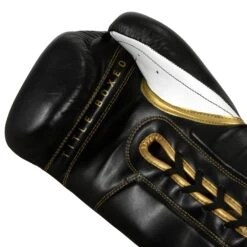 TITLE Boxeo Mexican Leather Lace Training Gloves Quatro 19 TITLE Boxeo Mexican Leather Lace Training Gloves Quatro -Boxing Promotions Shop BATGL4 BK WH 5
