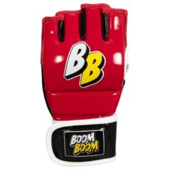 BOOM BOOM Boxing Bomber Youth MMA Gloves -Boxing Promotions Shop BBMMGY RD BK WH 2