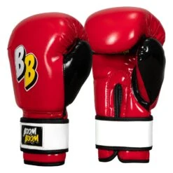 BOOM BOOM Boxing Silencer Youth Bag Gloves -Boxing Promotions Shop BBYBGS RD BK WH 002