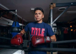 TITLE Boxing Blood Red Leather Training Gloves -Boxing Promotions Shop BRTGRD 2