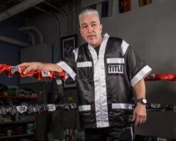 TITLE Boxing Old School Corner Jacket -Boxing Promotions Shop CJSS2 BKWH