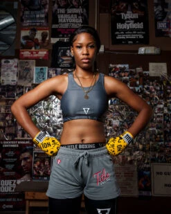 TITLE Boxing Pro Compression Ascent Sports Bra -Boxing Promotions Shop FCSBGR 1