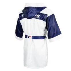 Fighting Full Length Robe -Boxing Promotions Shop FFLR WH BL 3