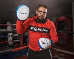 Fighting Freedom Leather Focus Mitts -Boxing Promotions Shop FLFM2 WH