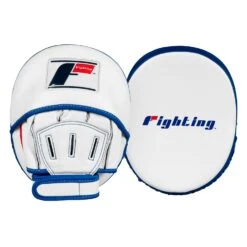 Fighting Freedom Leather Focus Mitts -Boxing Promotions Shop FLFM2 WH 1