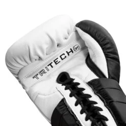 Fighting Tri-Tech Tenacious Lace Training Gloves -Boxing Promotions Shop FS3TTGL WH BK 005