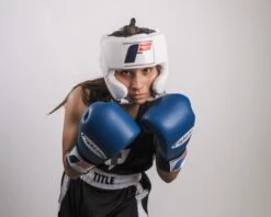 Fighting USA Boxing Competition Headgear With Cheeks -Boxing Promotions Shop FSUCH WH