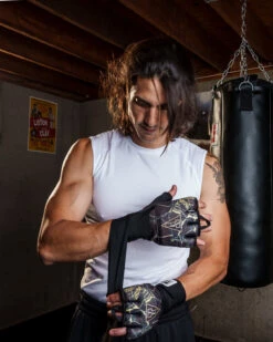 TITLE Boxing Defender Sublimated Glove Wraps -Boxing Promotions Shop KSGWBKGD 1