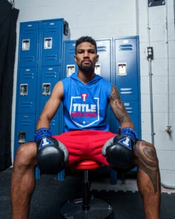 TITLE Boxing Jumbo Logo Sleeveless Hoodie -Boxing Promotions Shop LTA4BL 1