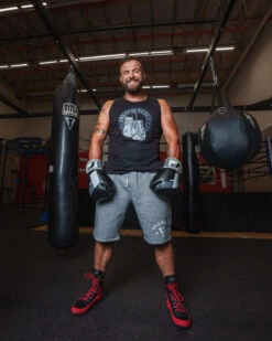 TITLE Boxing Vintage Hanging Gloves Tank -Boxing Promotions Shop LTA7BK 1 54fccf40 7561 4e13 bf05 0e02fad83cf8