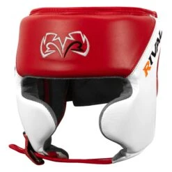 Rival Boxing Amateur Competition Headgear With Cheek Protect 20 Rival Boxing Amateur Competition Headgear With Cheek Protect -Boxing Promotions Shop RHGC2C RD WH 1