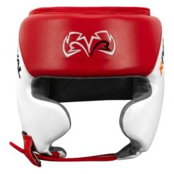 Rival Boxing Amateur Competition Headgear With Cheek Protect 21 Rival Boxing Amateur Competition Headgear With Cheek Protect -Boxing Promotions Shop RHGC2C RD WH 2