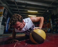 TITLE Boxing Retro Leather Medicine Balls -Boxing Promotions Shop ROSMBBR 2