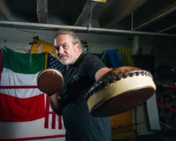 TITLE Boxing Retro Old School Punch Mitts -Boxing Promotions Shop ROSPMBR 4