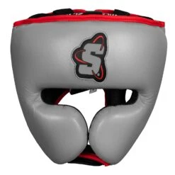 SCYntz Leather Headgear -Boxing Promotions Shop SCYHG GR BK 2
