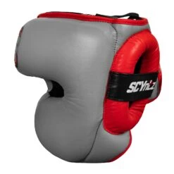 SCYntz Leather Headgear -Boxing Promotions Shop SCYHG GR BK 3