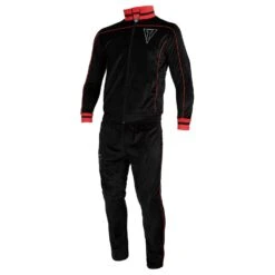 TITLE "Boxing Ain't Easy" Velour Warm Up -Boxing Promotions Shop TB166 BK RD 2
