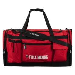 TITLE Boxing Deluxe Gear Bag -Boxing Promotions Shop TBAG45 RD BK 1