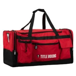 TITLE Boxing Deluxe Gear Bag -Boxing Promotions Shop TBAG45 RD BK 2