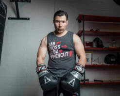 TITLE Boxing Jab Cross Muscle Tee -Boxing Promotions Shop TBTS212DGR 2