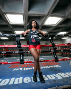 TITLE Boxing Beat Em To The Punch Women's Tank -Boxing Promotions Shop TBWTS204BK 2