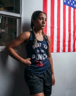 TITLE Boxing Beat Em To The Punch Women's Tank -Boxing Promotions Shop TBWTS204NV 1