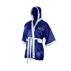 TITLE Boxing Fingertip Robe -Boxing Promotions Shop TSRF BL WH 2