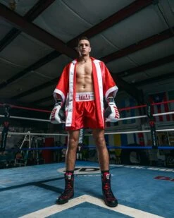 TITLE Boxing Fingertip Robe -Boxing Promotions Shop TSRF2RDWH 3