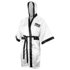 TITLE Boxing Full Length Robe -Boxing Promotions Shop TSRFL WH BK 2