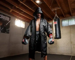TITLE Boxing Full Length Robe -Boxing Promotions Shop TSRFLBK 1
