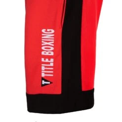 TITLE Boxing Dual Stripe Sweat Shorts -Boxing Promotions Shop TTSV4 RD BK 2