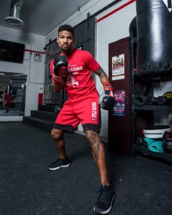 TITLE Boxing Dual Stripe Sweat Shorts -Boxing Promotions Shop TTSV4RDBK 1