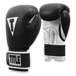 TITLE Boxing Pro Style Leather Training Gloves 3.0 -Boxing Promotions Shop TVVTG3 BK WH 002