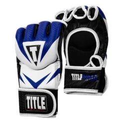 TITLE MMA Command Pro Fight Gloves -Boxing Promotions Shop XMCPFG BL WH 002