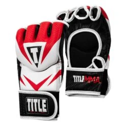 TITLE MMA Command Pro Fight Gloves -Boxing Promotions Shop XMCPFG RD WH 002