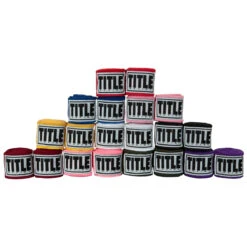 TITLE Boxing Advanced Semi-Elastic 110” Assorted Hand Wraps (10 Pair)