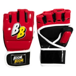 BOOM BOOM Boxing Bomber Youth MMA Gloves -Boxing Promotions Shop bbmmgy rd bk wh 01