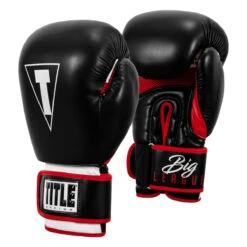 TITLE Boxing Leather Big League Bag Gloves 12 TITLE Boxing Leather Big League Bag Gloves -Boxing Promotions Shop blbg2 bk rd 02