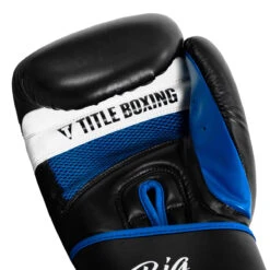 TITLE Boxing Leather Big League Training Gloves -Boxing Promotions Shop bltg2 bk bl 05