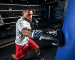 TITLE Boxing Leather Big League Training Gloves -Boxing Promotions Shop bltg2 bk bl wh 4 1