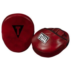 TITLE Boxing Blood Red Leather Punch Mitts -Boxing Promotions Shop brmmpm rd 3