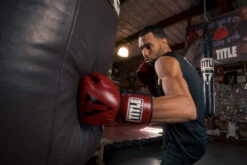 TITLE Boxing Blood Red Leather Sparring Gloves -Boxing Promotions Shop brsg 2