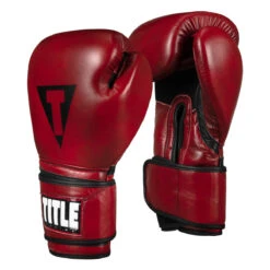 TITLE Boxing Blood Red Leather Training Gloves -Boxing Promotions Shop brtg rd 002