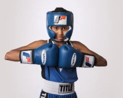 Fighting USA Boxing Competition Headgear With Cheeks -Boxing Promotions Shop fsuch bl 1 1
