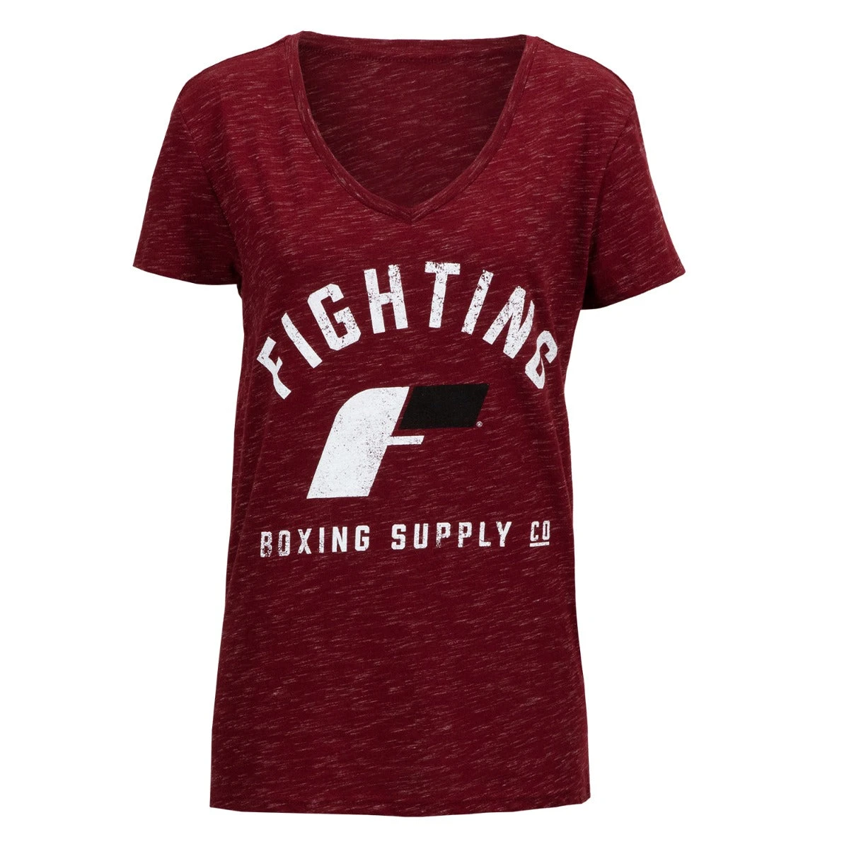 Fighting Women's Distressed V-Neck Tee 1 Fighting Women's Distressed V-Neck Tee