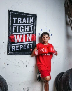 TITLE Boxing Train Fight Win Repeat Banner -Boxing Promotions Shop gb8 2 1